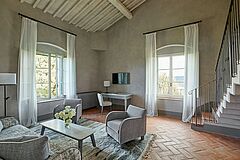 COMO Castello Del Nero Loft Suite Wohnzimmer Loft Suite Wohnzimmer COMO Castello Del Nero