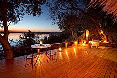 Tongabezi Terrasse mit Ausblick Terrasse mit Ausblick Tongabezi