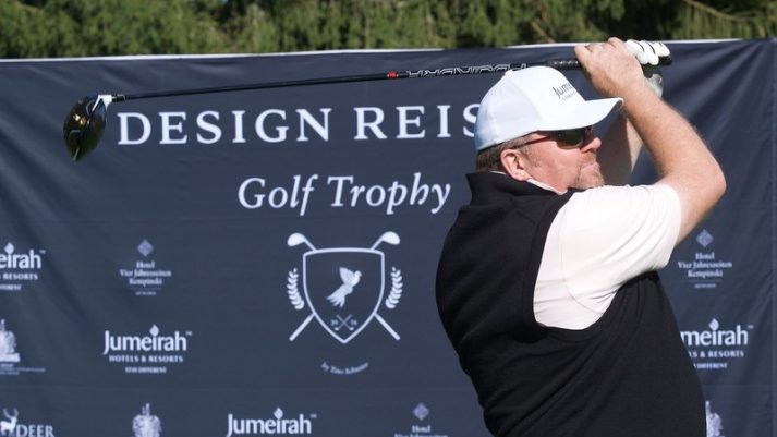 Golf Trophy: Sven Wiedenhaupt beim Abschlag