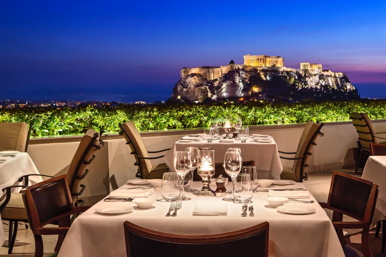 Athen- Dining mit Aussicht
