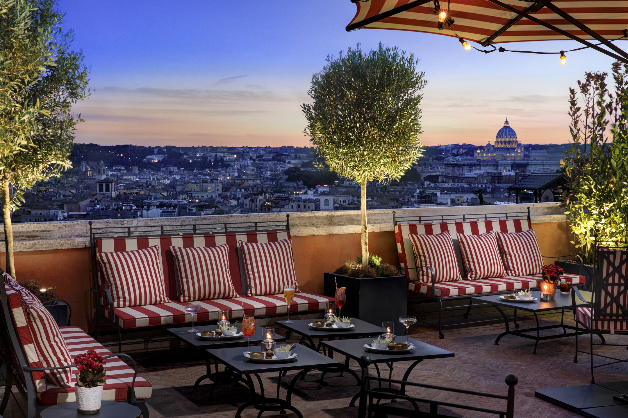 Rom - Rooftop bei Abendstimmung