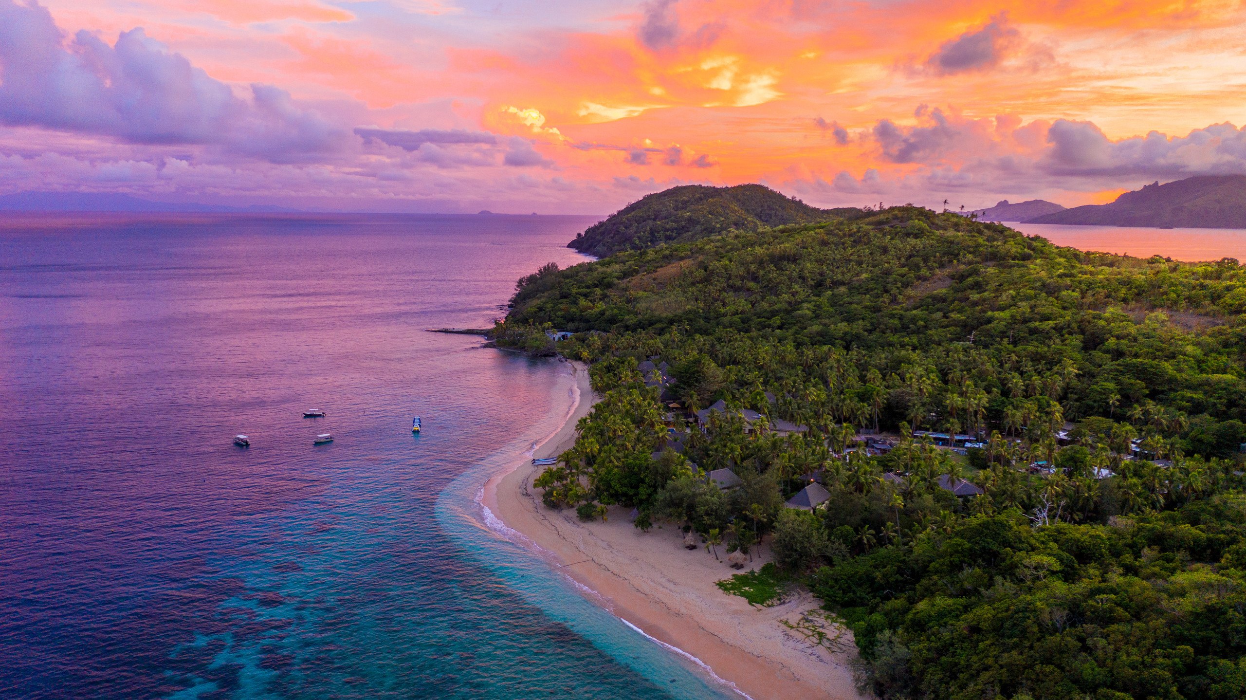 Paradise Cove Resort – Aerial Sunset View